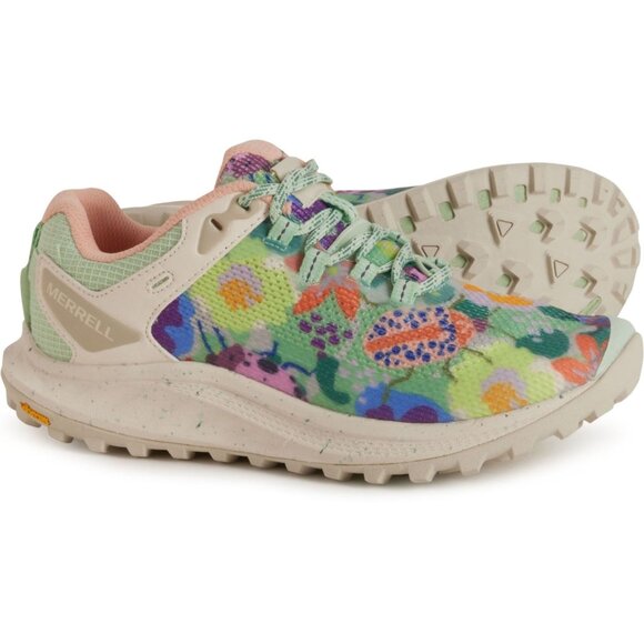 NEW Merrell Antora 3 Trail Running Shoes Botanist/Botanist For Women 027 - Picture 3 of 6